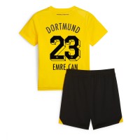 Otroški Nogometni dresi Borussia Dortmund Emre Can #23 Domači 2023-24 Kratek Rokav (+ Kratke hlače)